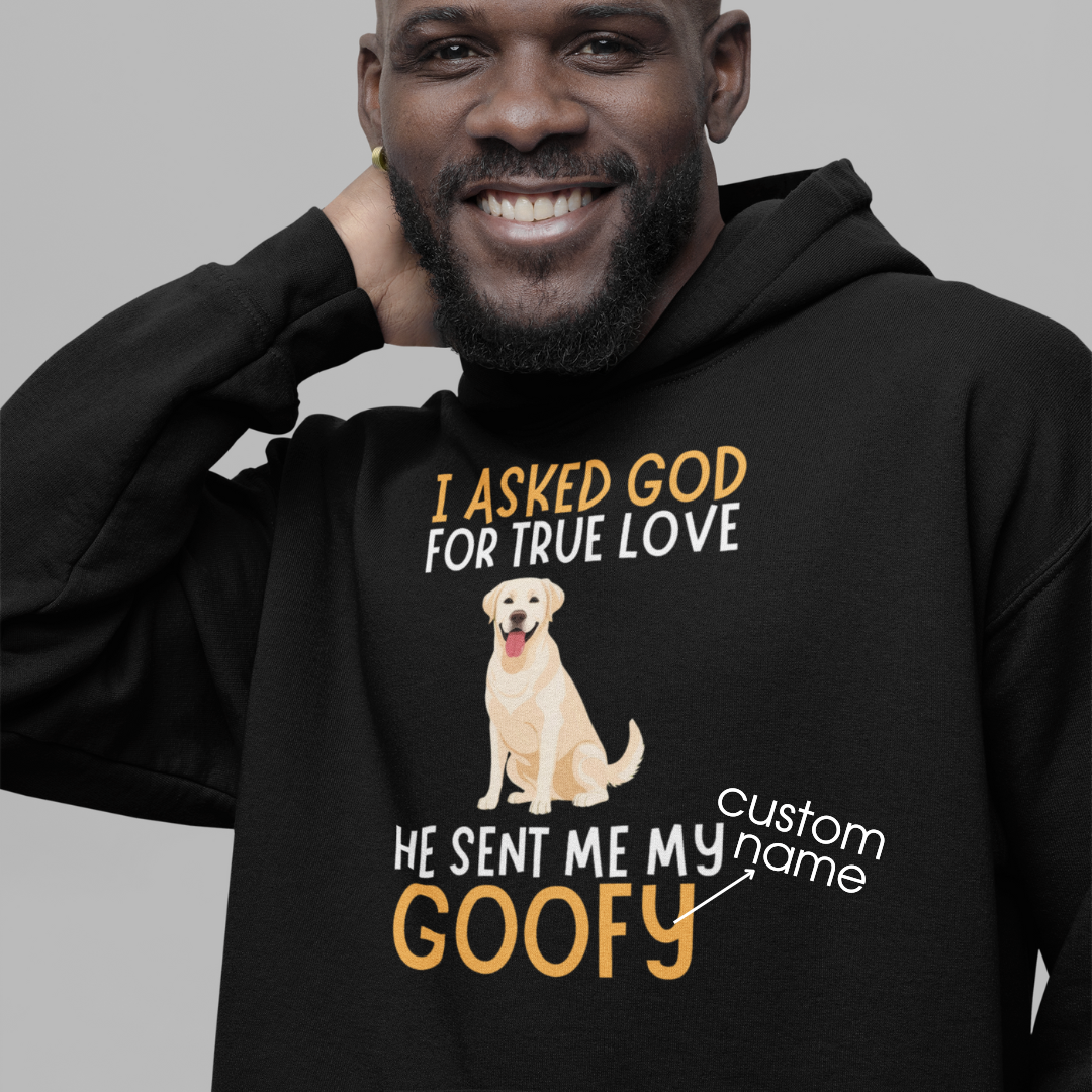 Labrador Retriever : God True Love Oversized  Hoodie Unisex (White)