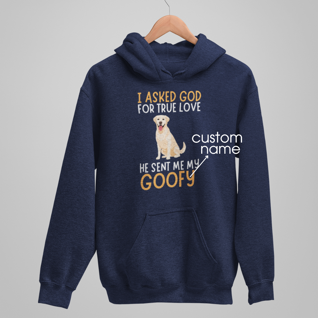 Labrador Retriever : God True Love Oversized  Hoodie Unisex (White)