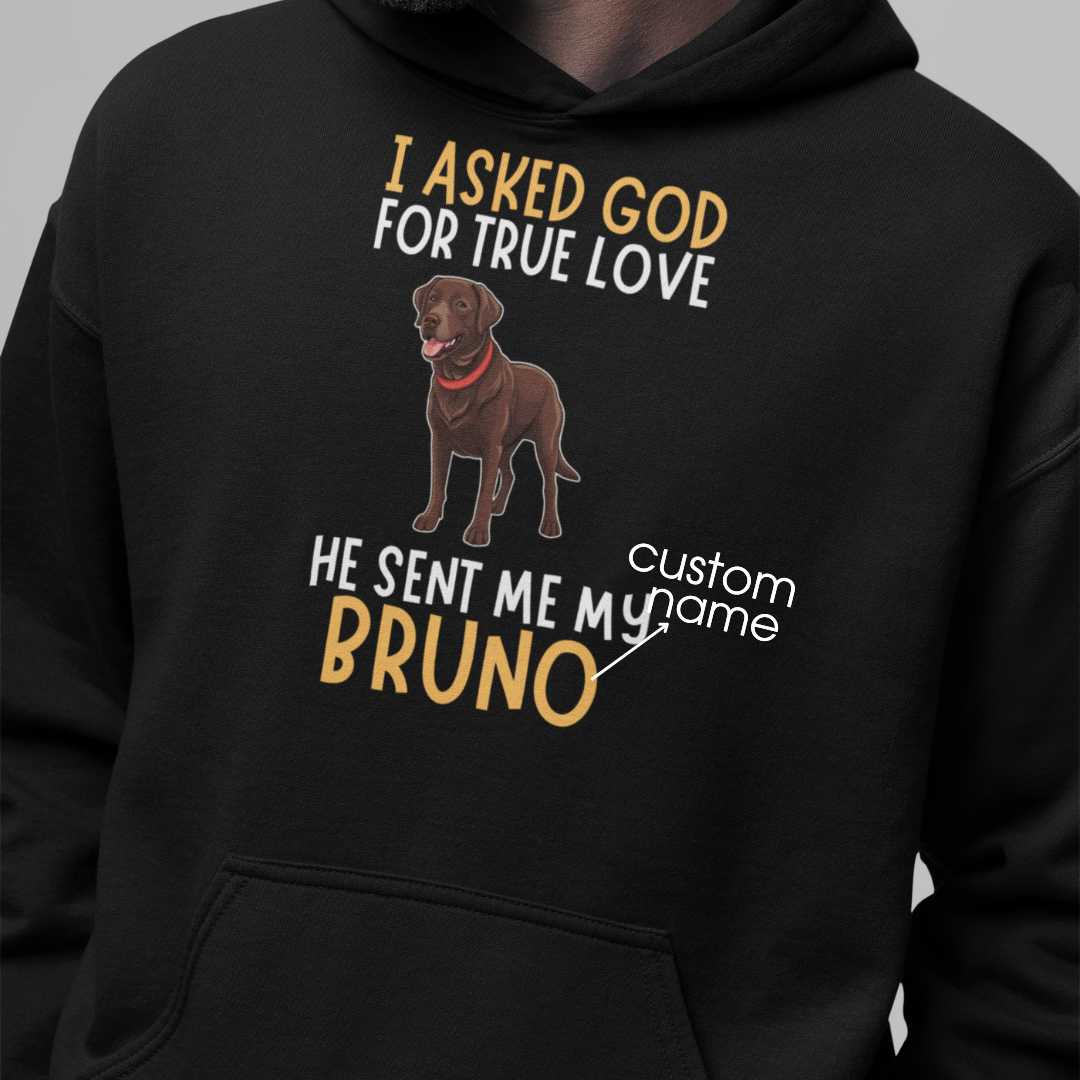Labrador Retriever : God True Love Oversized  Hoodie Unisex (Brown)