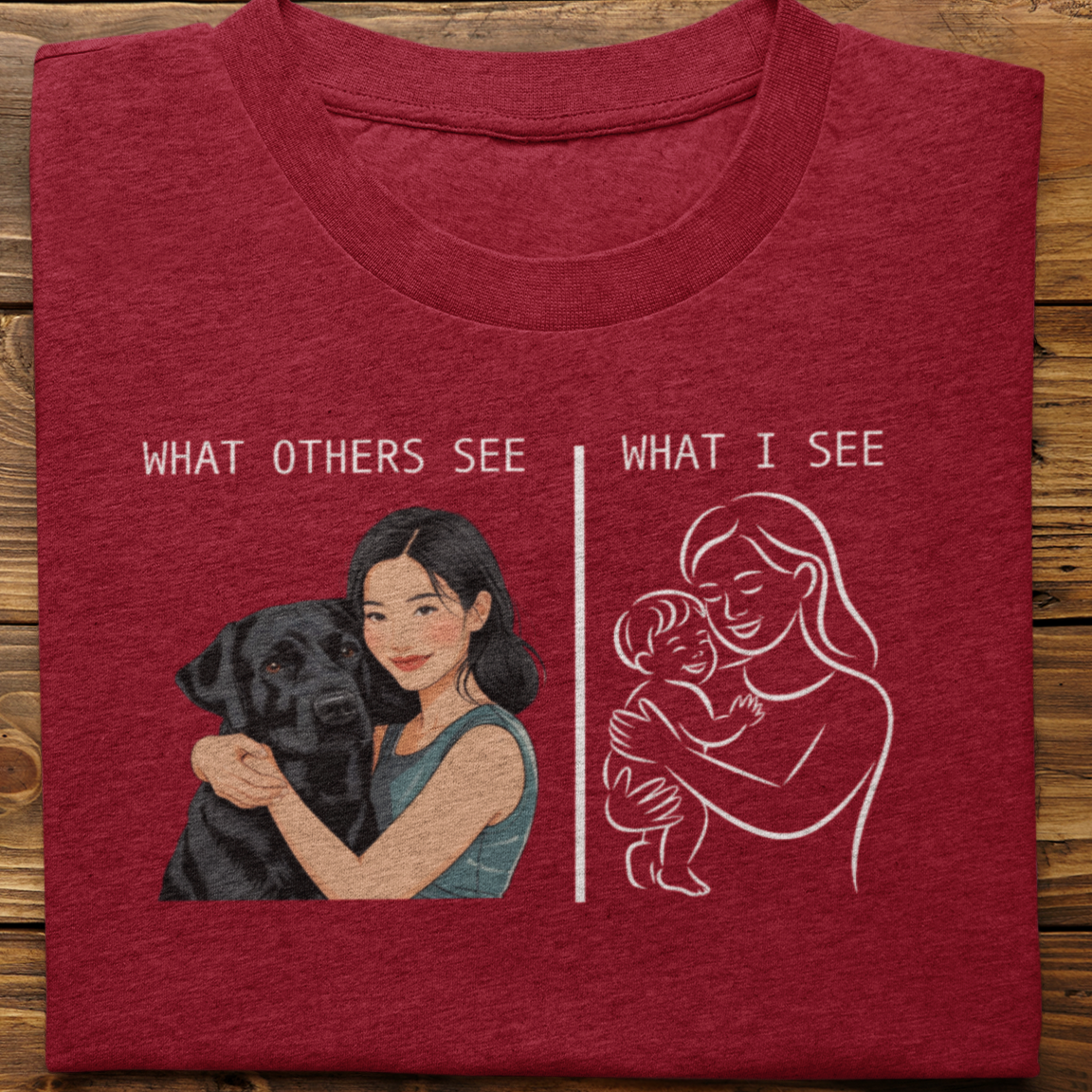Labrador : What Others See Tshirt Unisex(Black-Female)