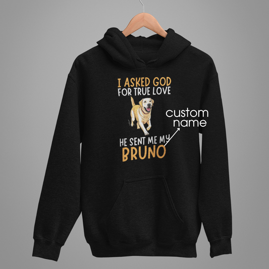 Labrador Retriever : God True Love Oversized  Hoodie Unisex (Yellow)