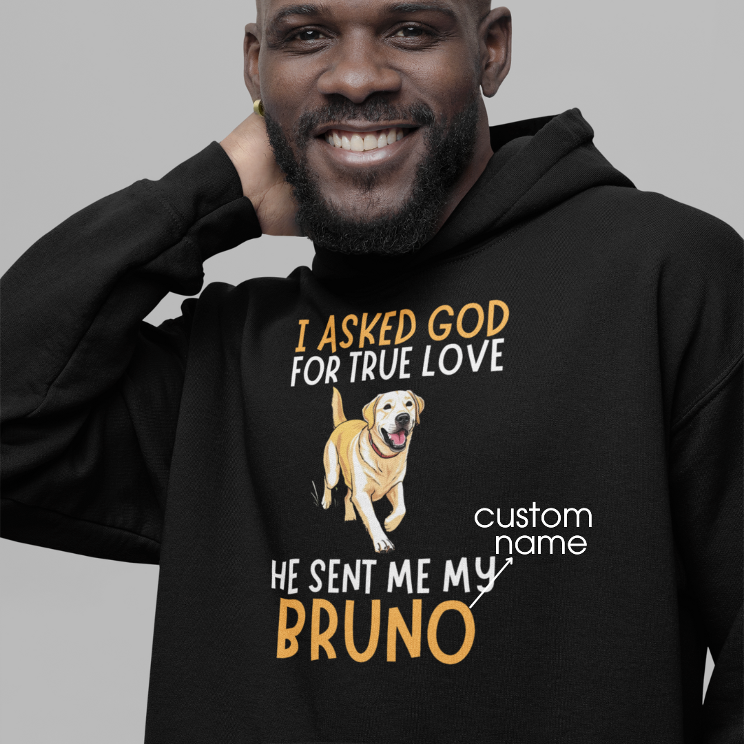 Labrador Retriever : God True Love Oversized  Hoodie Unisex (Yellow)