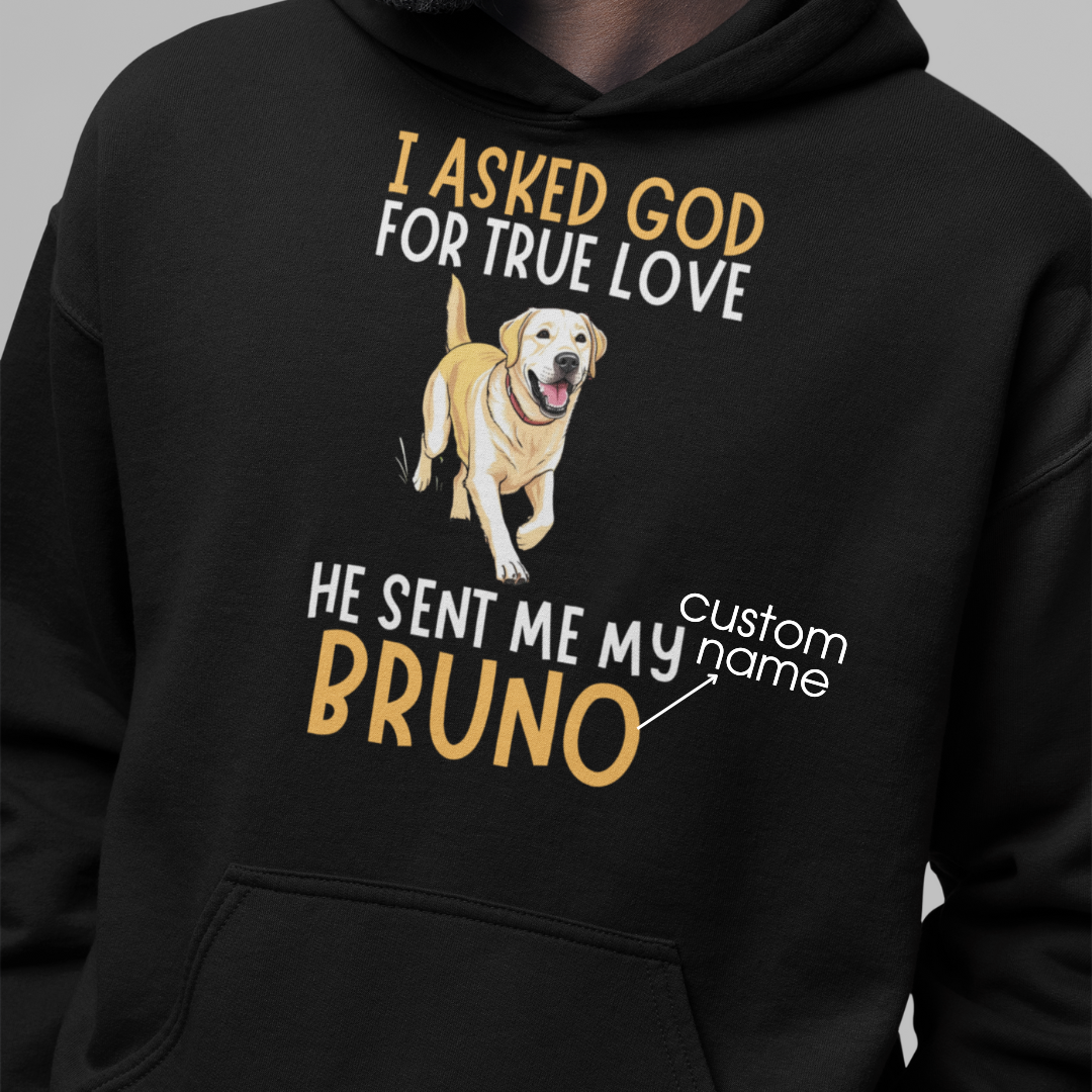 Labrador Retriever : God True Love Oversized  Hoodie Unisex (Yellow)
