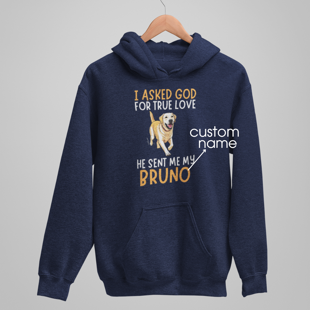 Labrador Retriever : God True Love Oversized  Hoodie Unisex (Yellow)