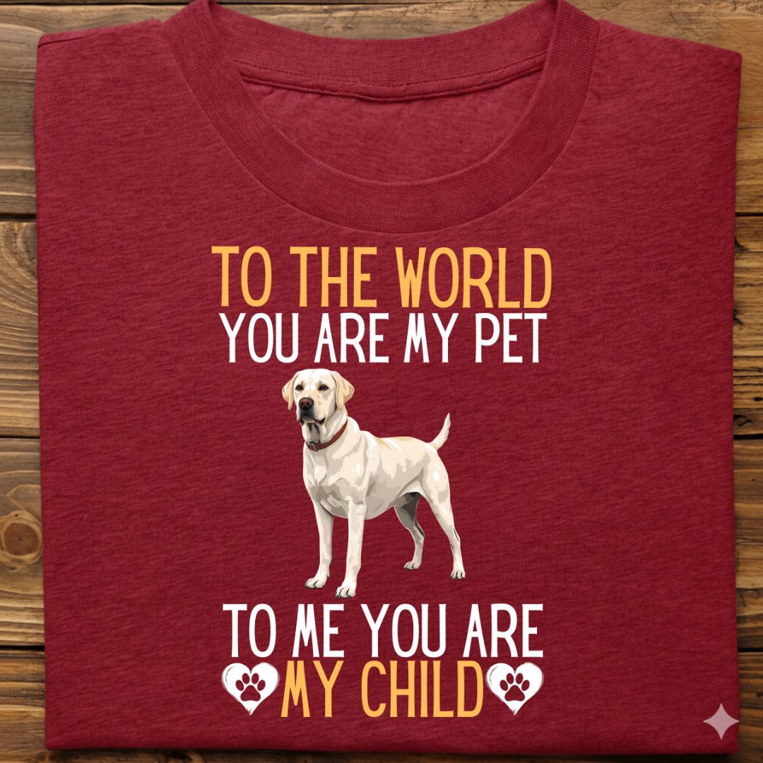 Labrador : To The World Child Tshirt Unisex(White)