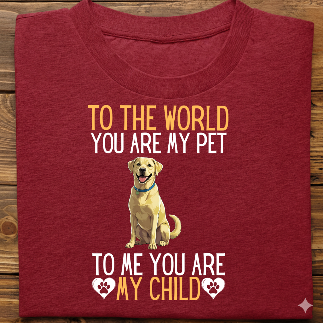 Labrador : To The World Child Tshirt Unisex(Yellow)
