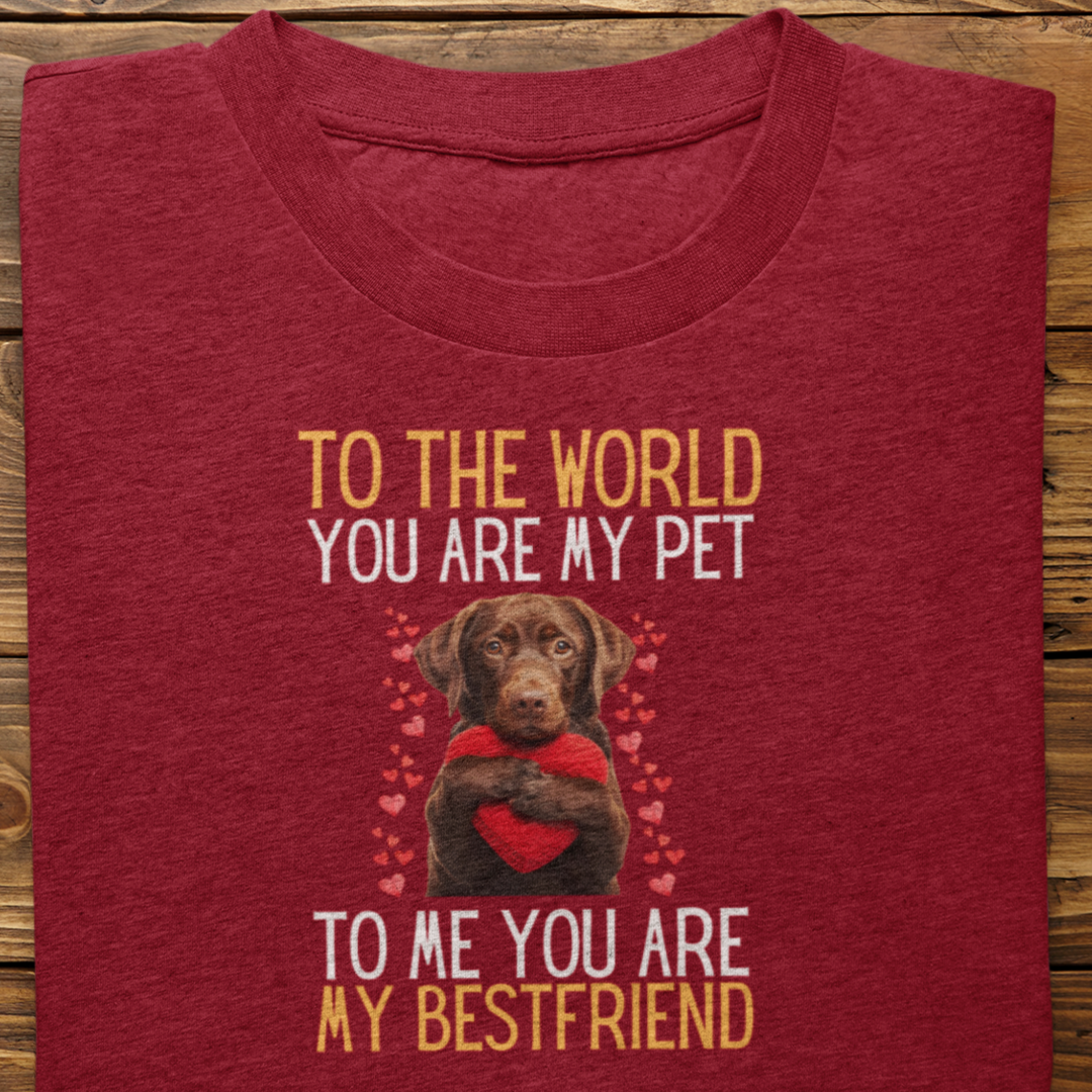 Labrador Retriever : To The World Bestfriend Tshirt Unisex(Brown)