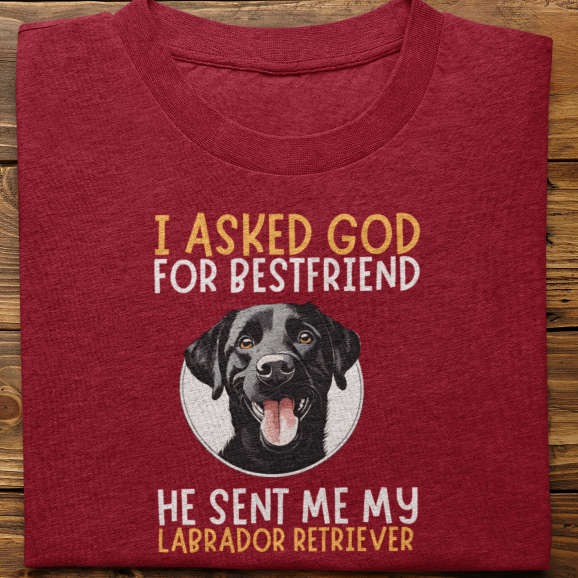 Labrador Retriever : I Asked God For Best Friend Tshirt Unisex
