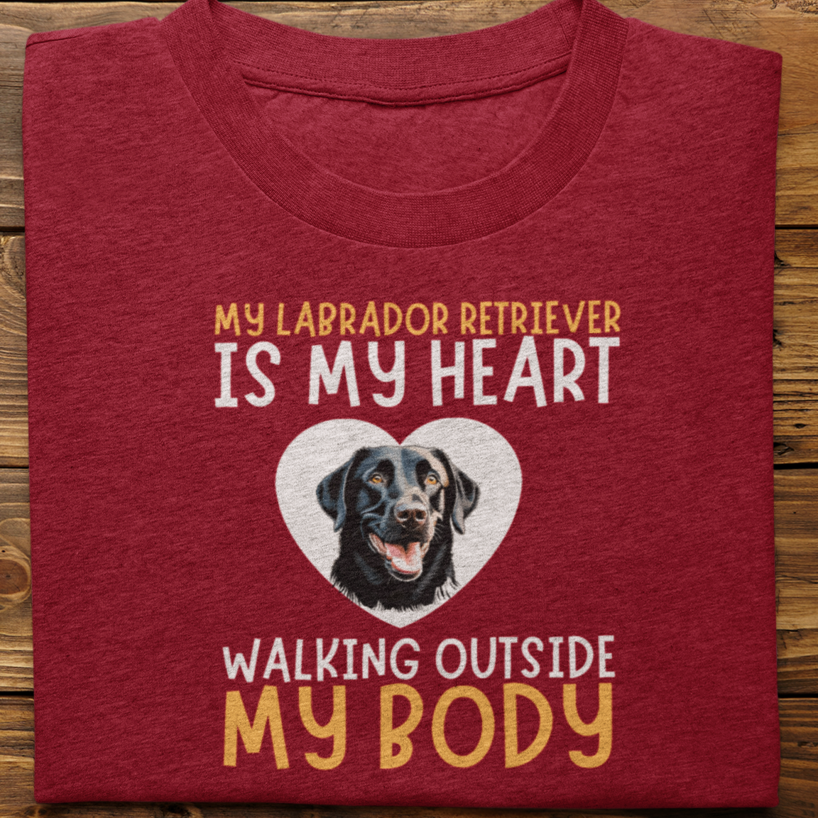 Labrador : My Labrador is My Heart tshirt unisex(Black)
