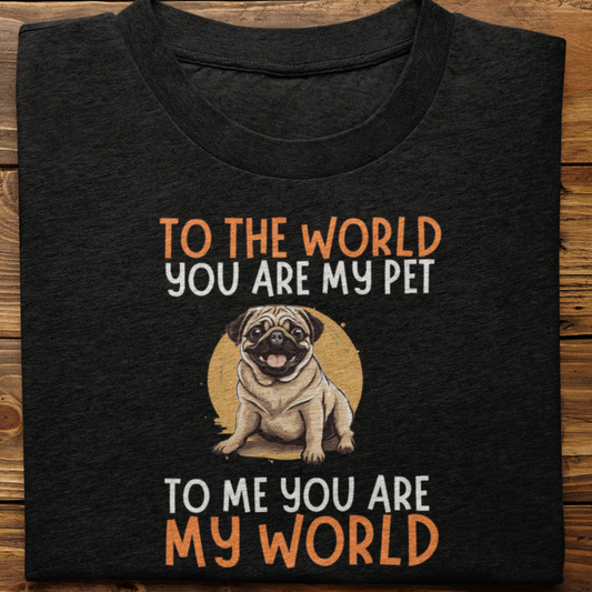 Pug : To The World You Are My Pet Tshirt Unisex
