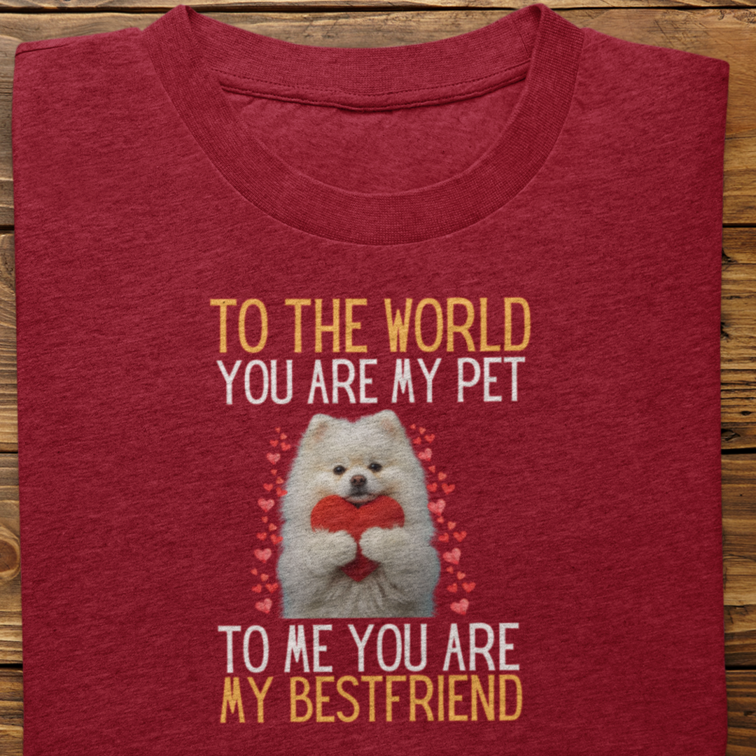Pomeranian : To The World Bestfriend Tshirt Unisex