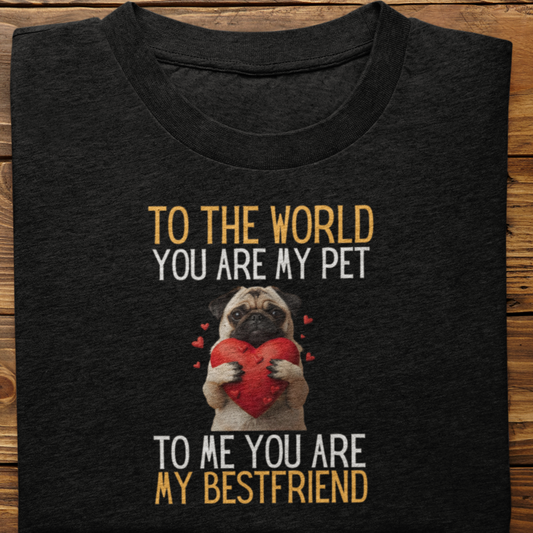 Pug : To The World Bestfriend Tshirt Unisex