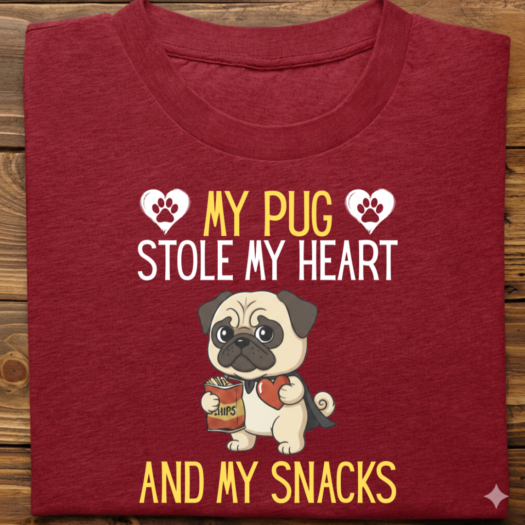 Pug : Stole My Snacks Tshirt Unisex