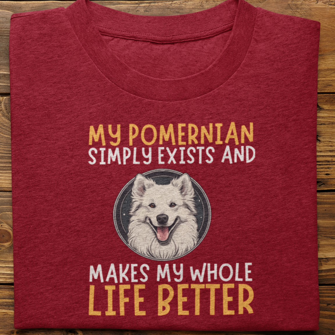 Pomernian : My Pomernian Simply Exists Tshirt Unisex