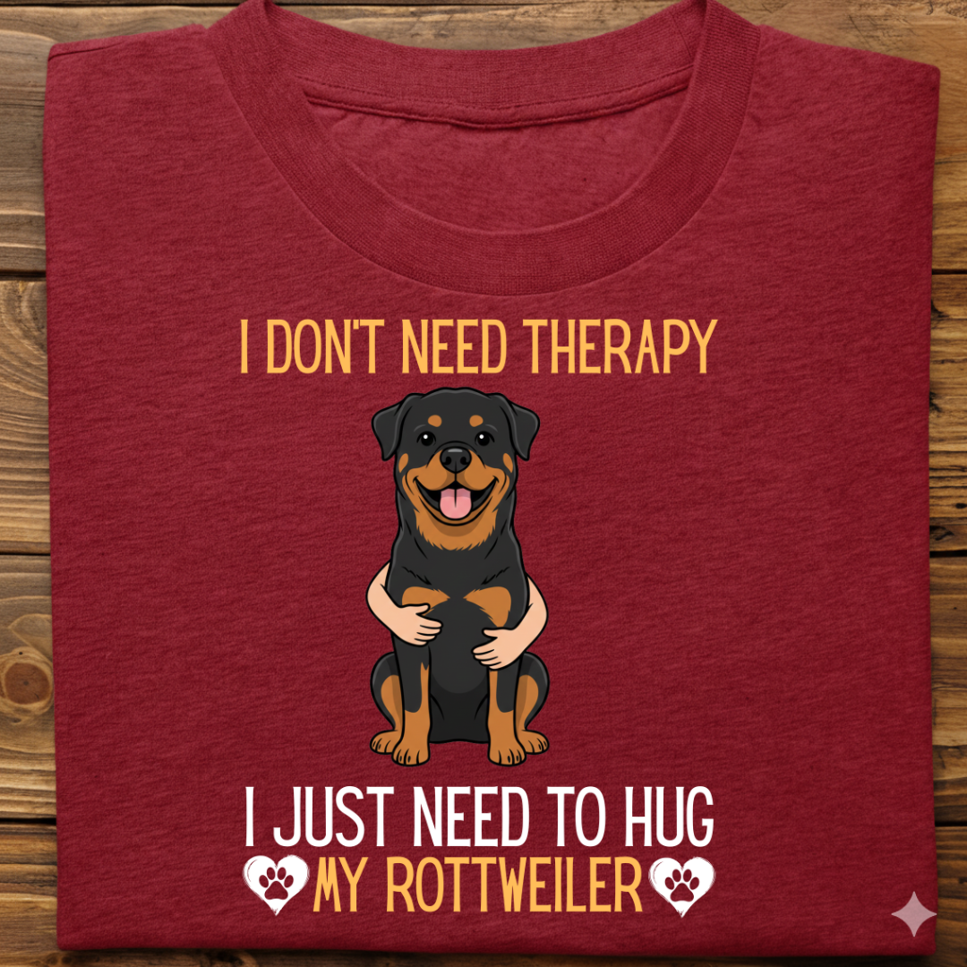Rottweiler : Therapy Hug Tshirt Unisex