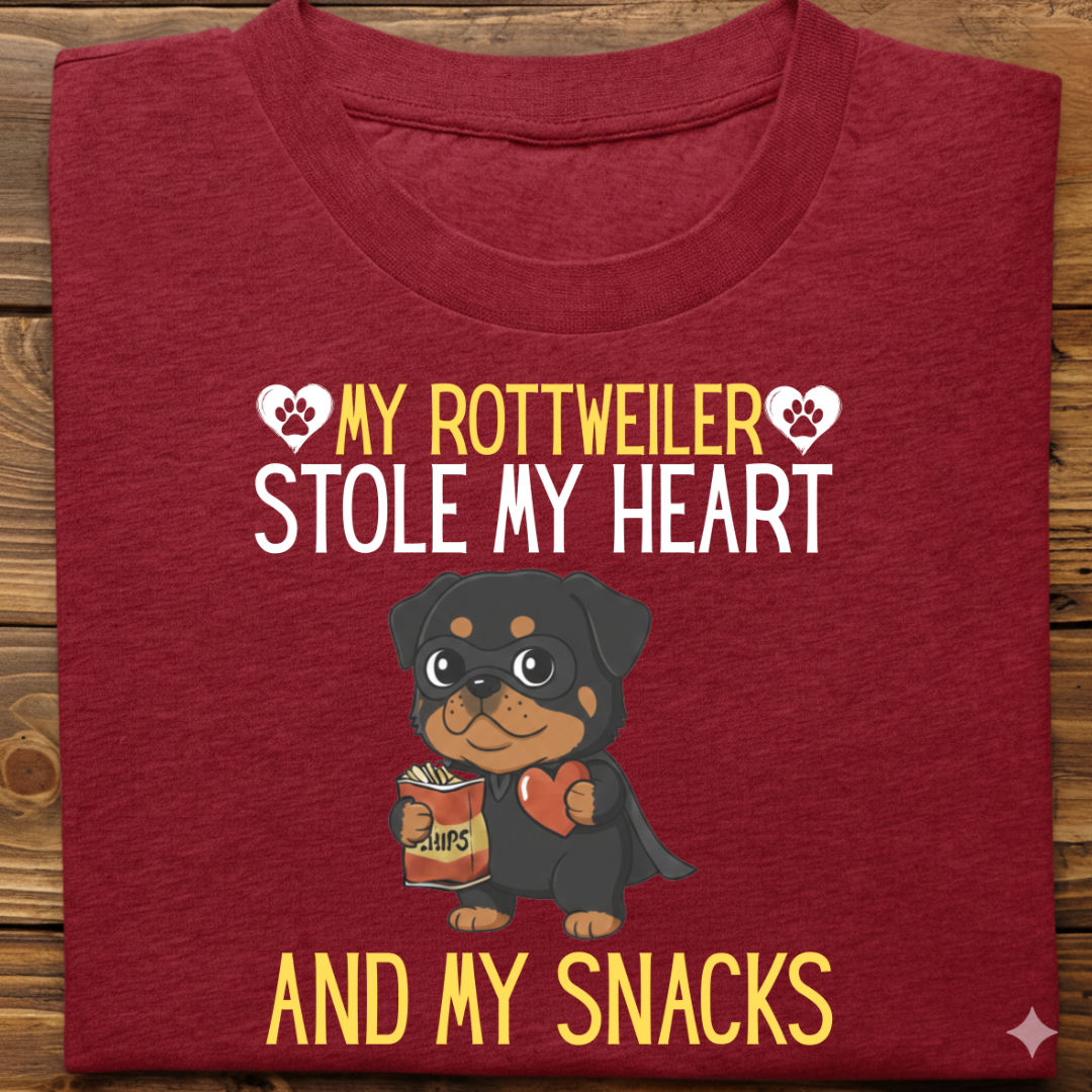 Rottweiler : Stole My Snacks Tshirt Unisex