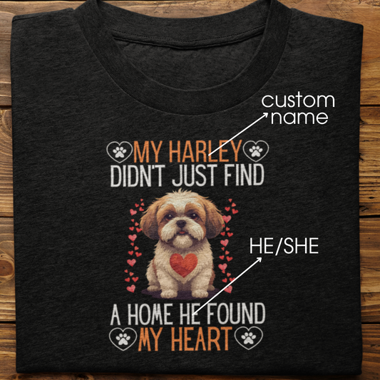 SHihtzu : He Found My Heart Tshirt Unisex