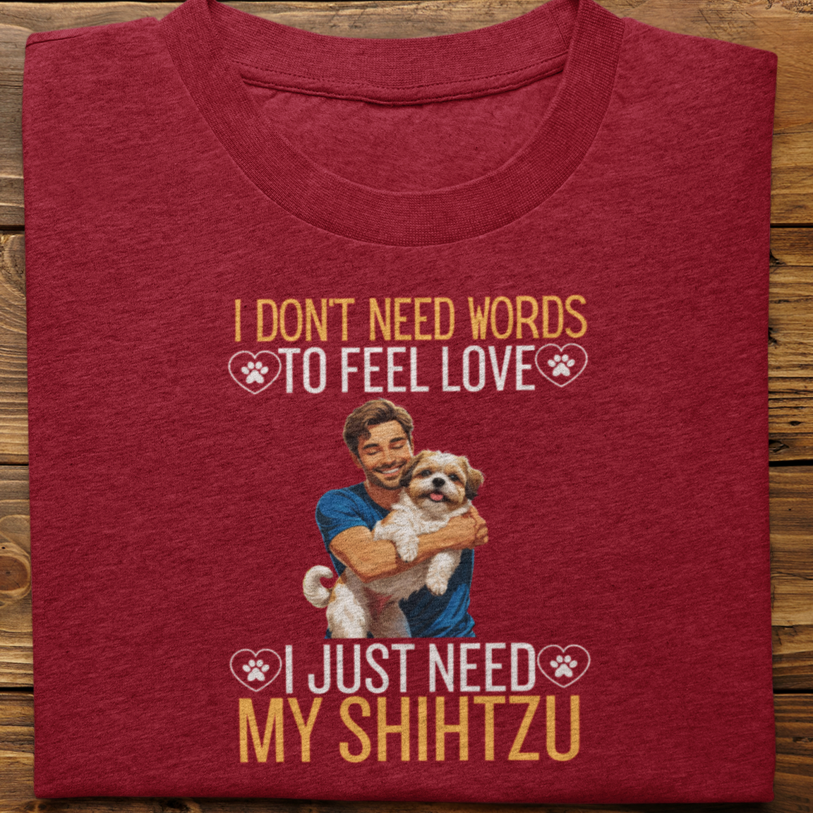 Shihtzu : I Don't Need Words Tshirt Unisex(He)