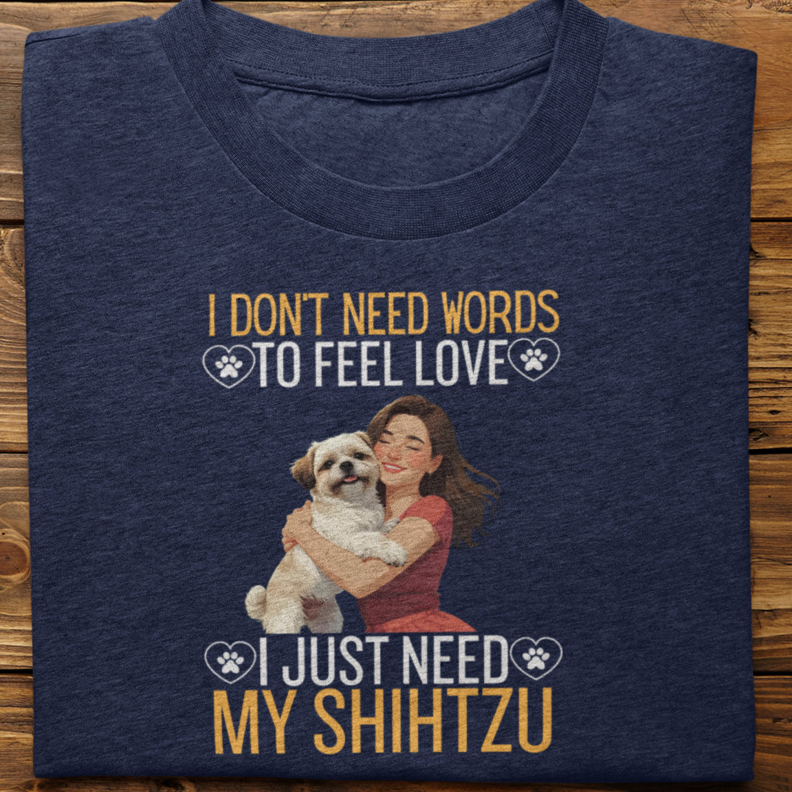 Shihtzu :I Don't Need Words Tshirt Unisex(She)