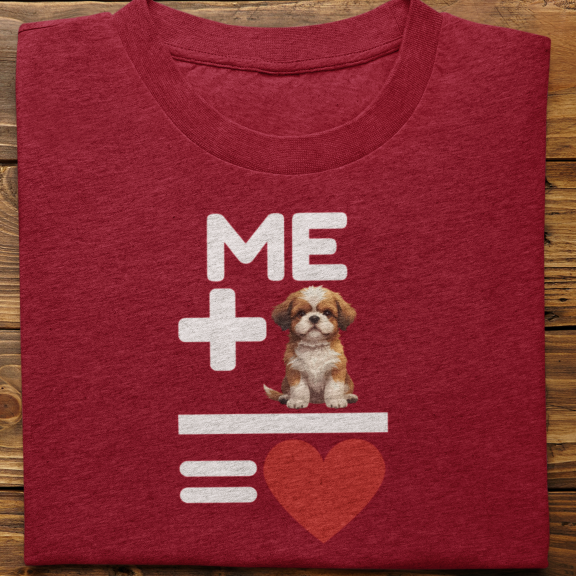 Shihtzu : Me +Dog = Love Tshirt Unisex