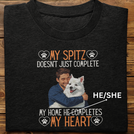 Spitz : My Spitz Completes My Heart Tshirt Unisex(Male)