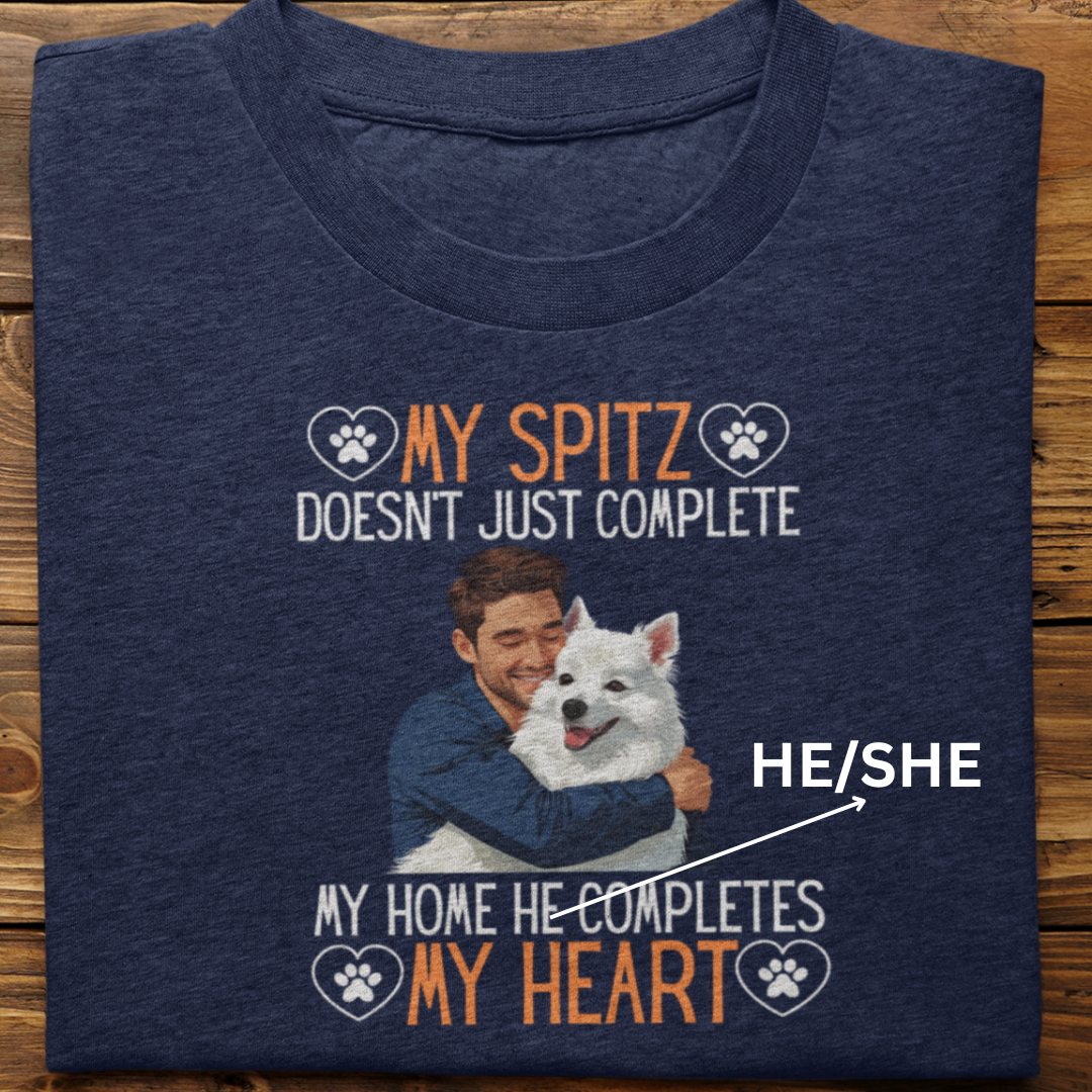 Spitz : My Spitz Completes My Heart Tshirt Unisex(Male)