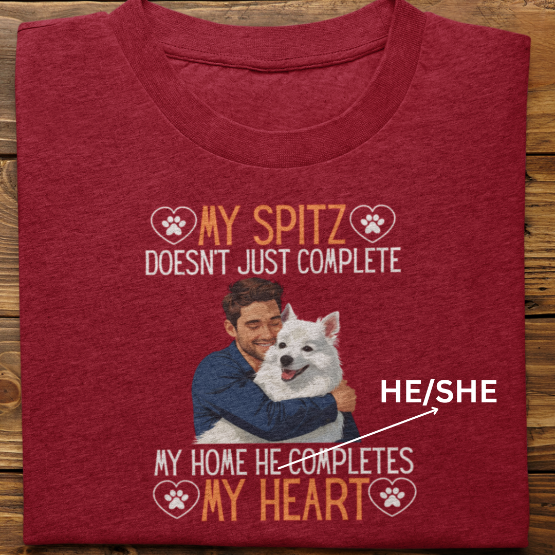 Spitz : My Spitz Completes My Heart Tshirt Unisex(Male)
