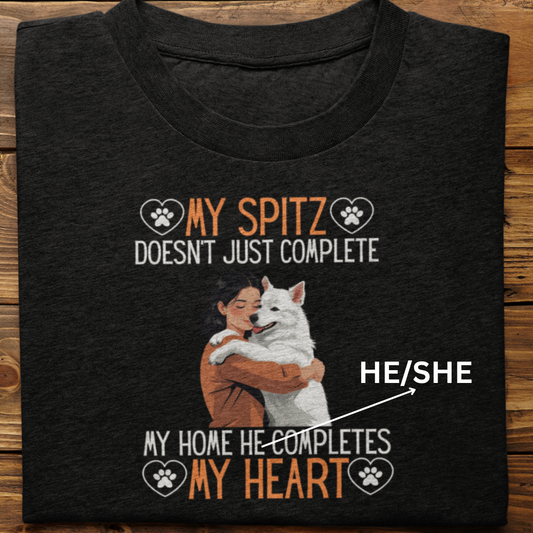 Spitz : My Spitz Completes My Heart Tshirt Unisex(Female)