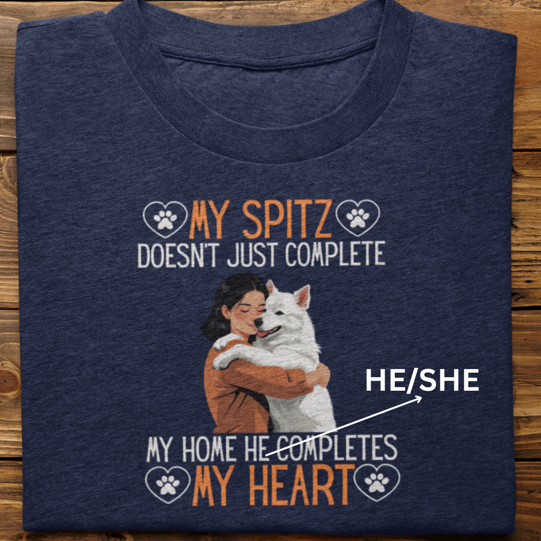 Spitz : My Spitz Completes My Heart Tshirt Unisex(Female)