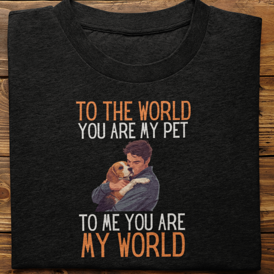Beagle : To The World Hug Tshirt Unisex(Male)
