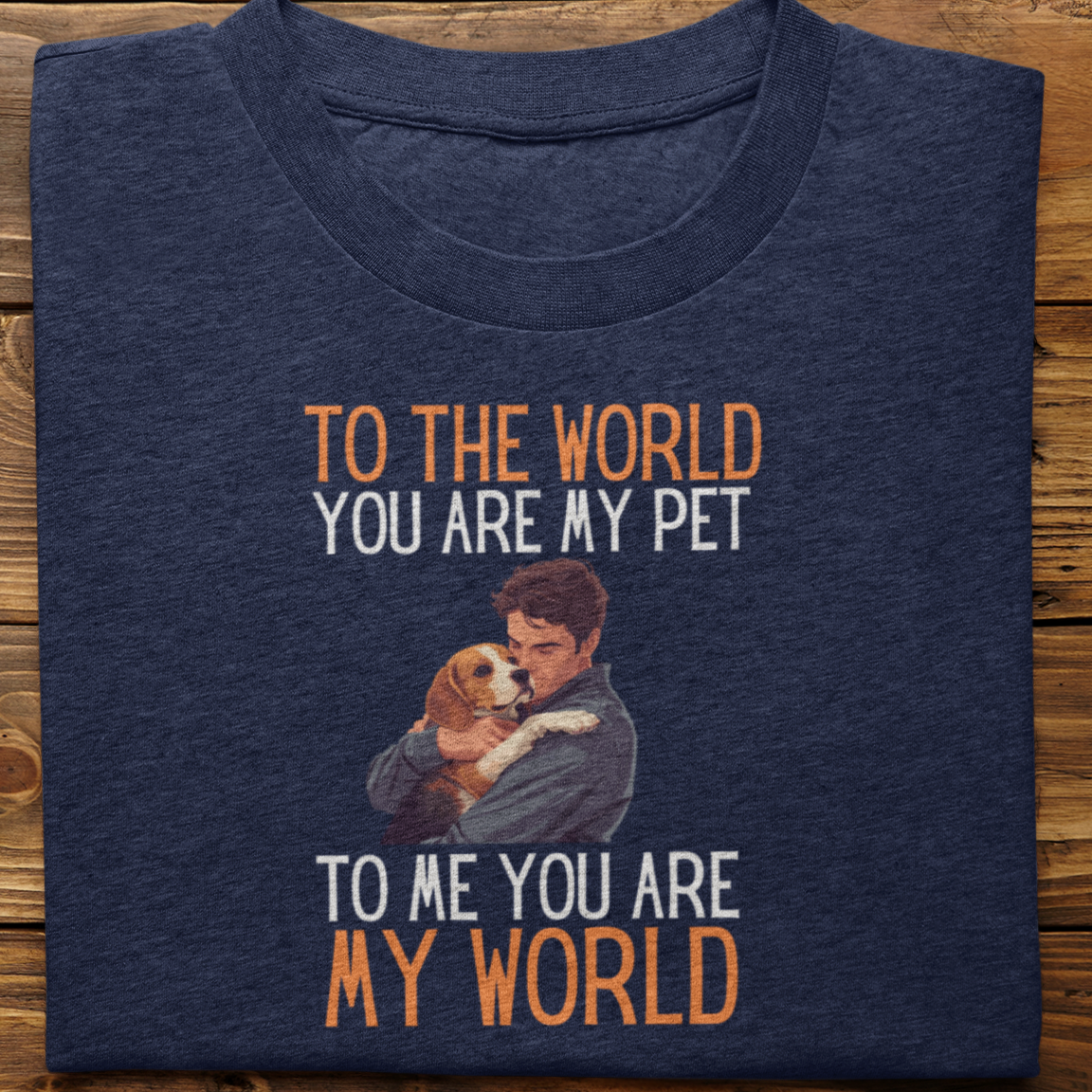 Beagle : To The World Hug Tshirt Unisex(Male)