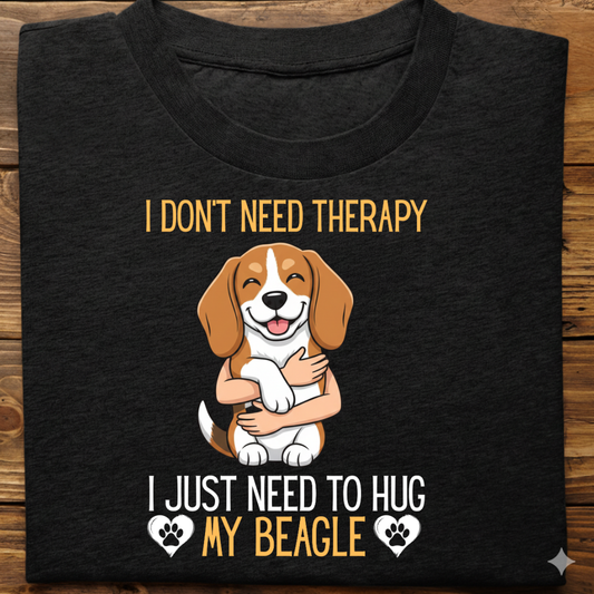 Beagle : Therapy Hug Tshirt Unisex