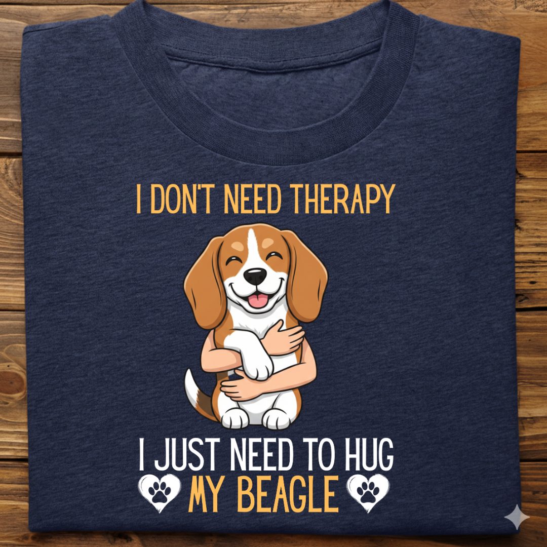 Beagle : Therapy Hug Tshirt Unisex