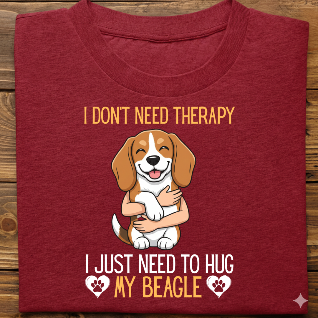 Beagle : Therapy Hug Tshirt Unisex