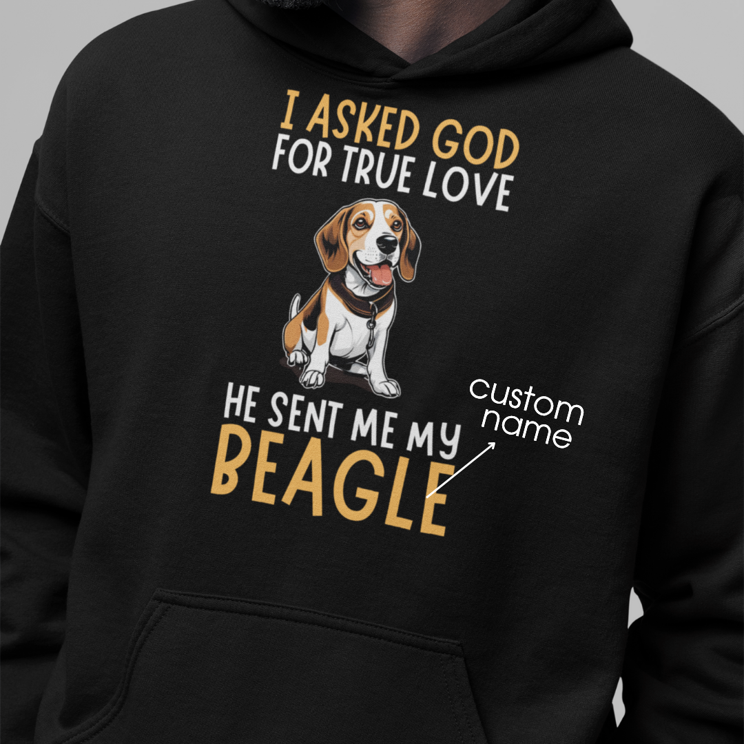 Beagle : God True Love Oversized  Hoodie Unisex