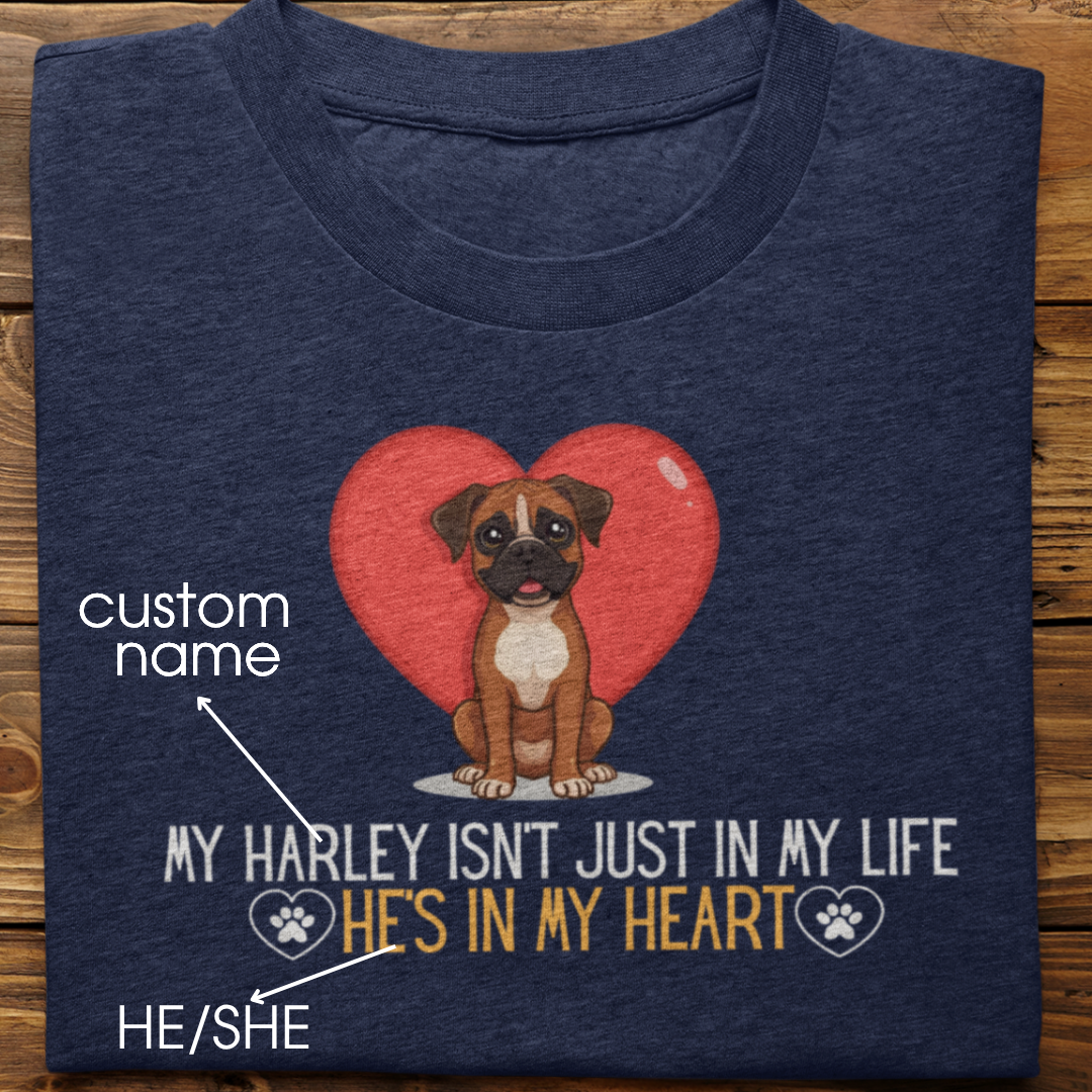 Boxer : In My Heart Tshirt Unisex