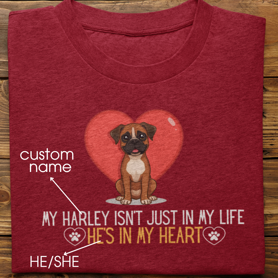 Boxer : In My Heart Tshirt Unisex