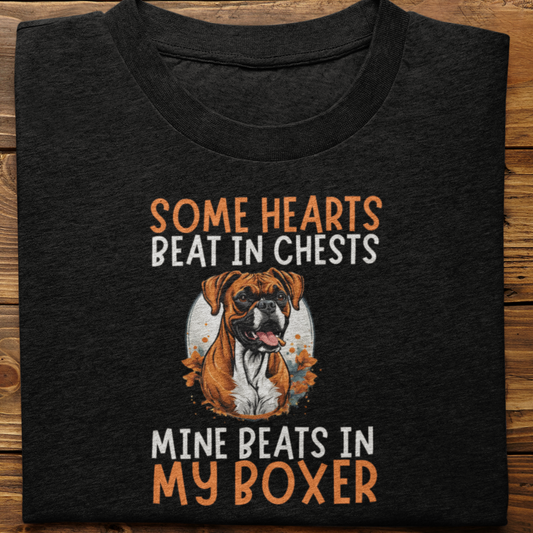 Boxer : Some Hearts Beat In Chests Tshirt Unisex