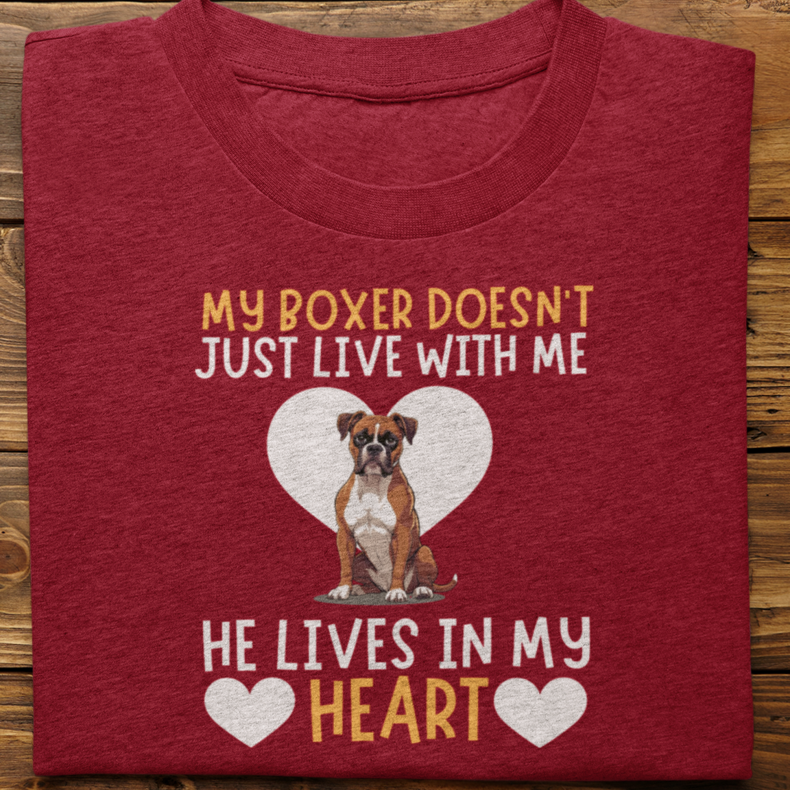 Boxer : My Boxer Doesn't Just Live Tshirt Unisex(he)