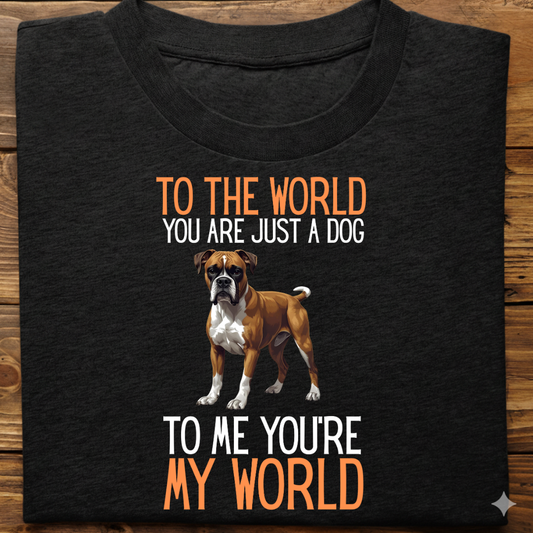 Boxer : Just A Dog world Tshirt Unisex