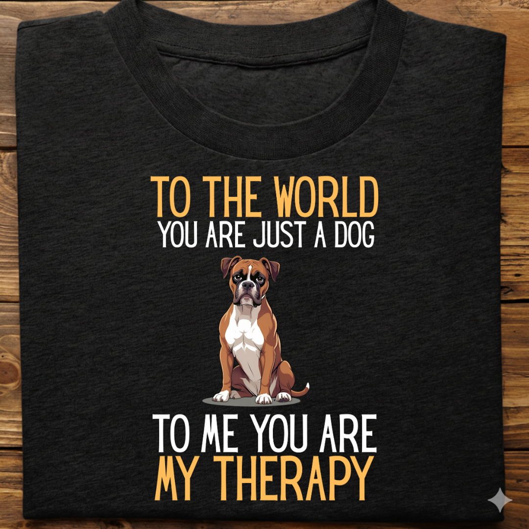 Boxer : Just a Dog World Therapy Tshirt Unisex