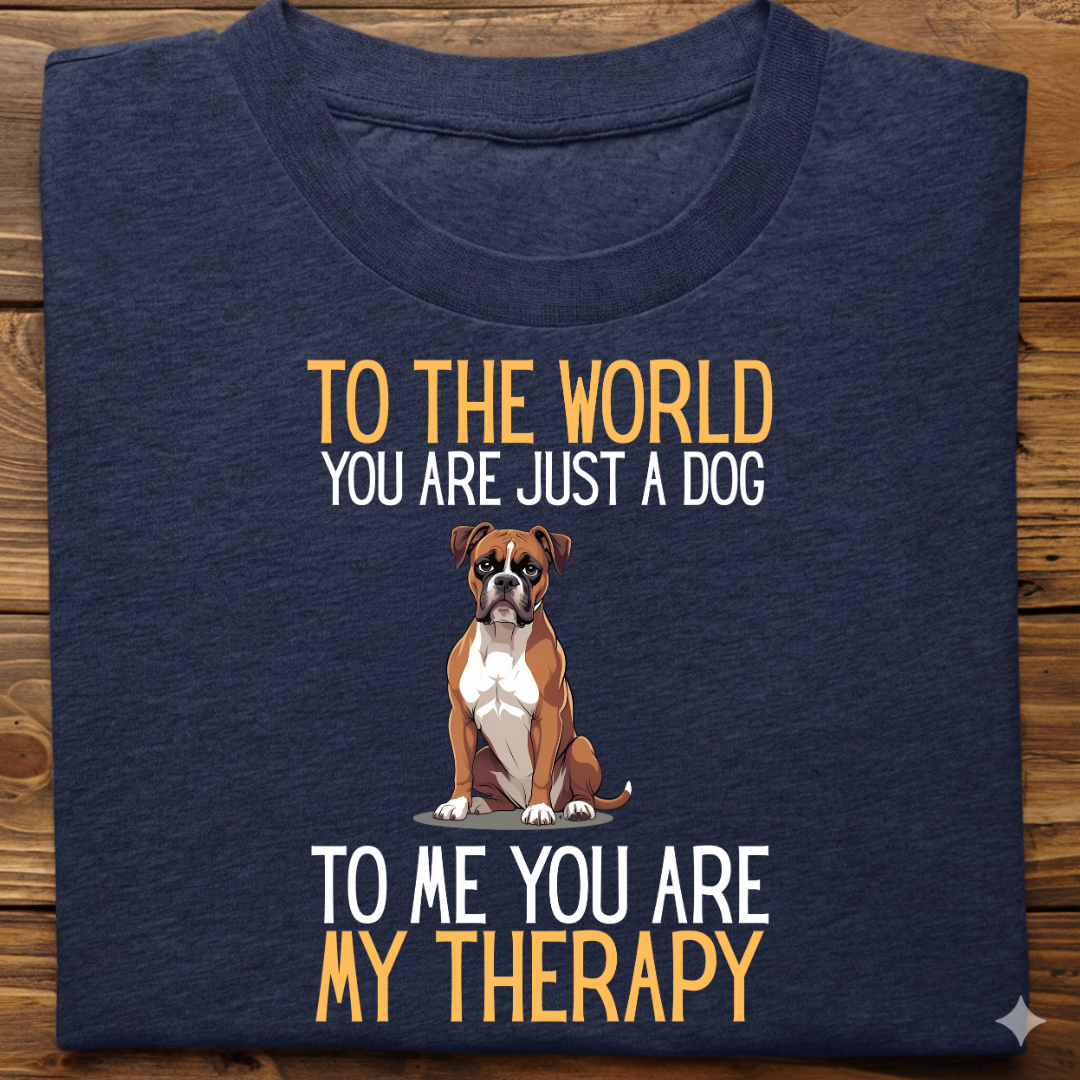Boxer : Just a Dog World Therapy Tshirt Unisex