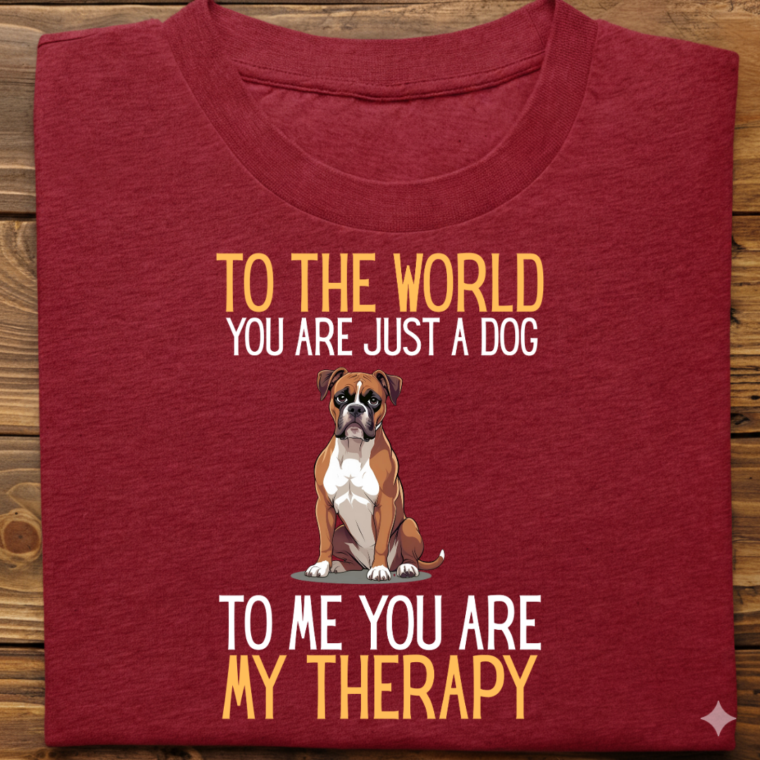 Boxer : Just a Dog World Therapy Tshirt Unisex
