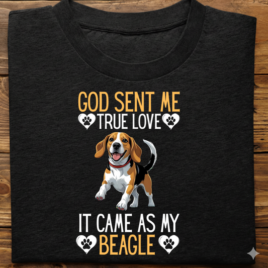 Beagle : God Sent Me Tshirt Unisex