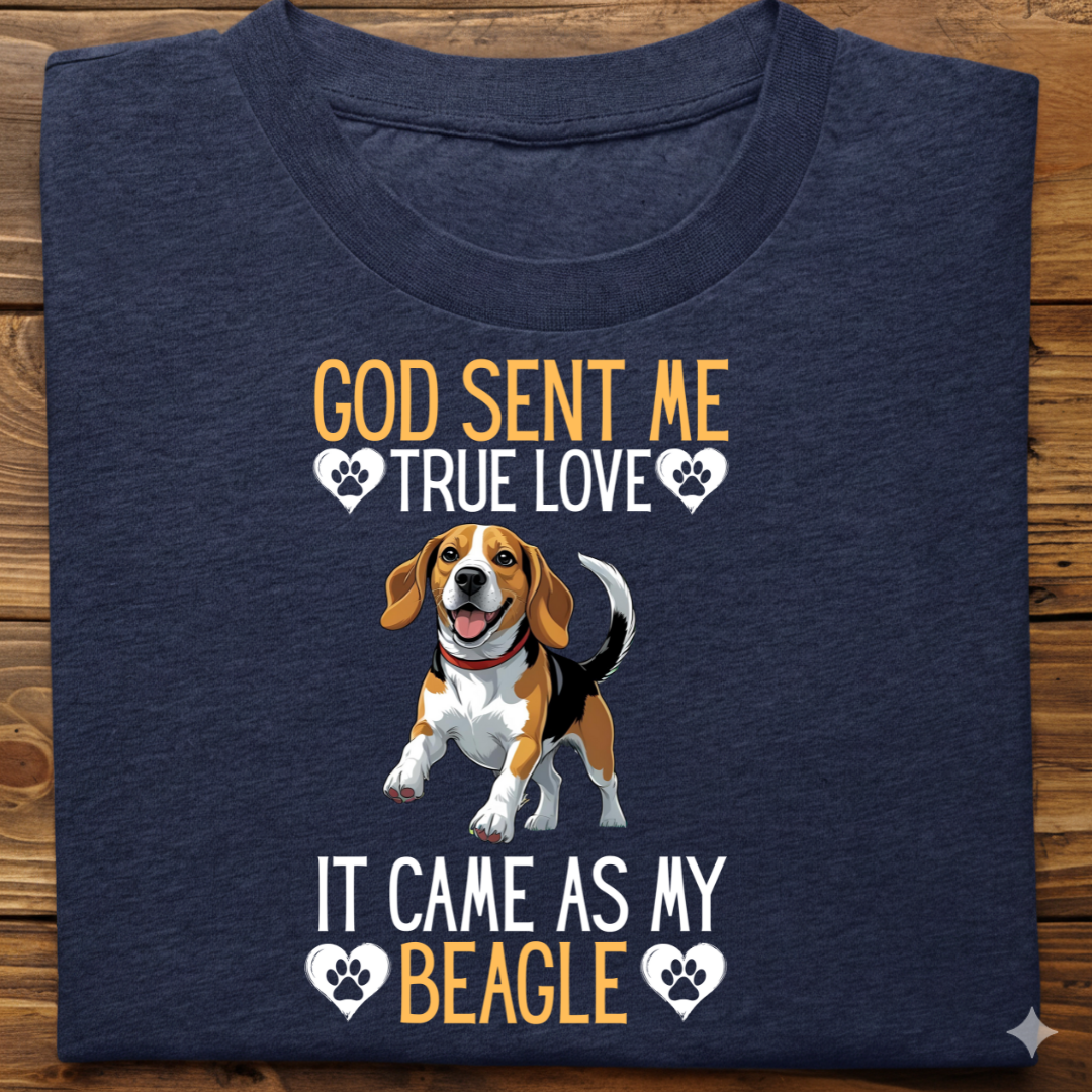 Beagle : God Sent Me Tshirt Unisex