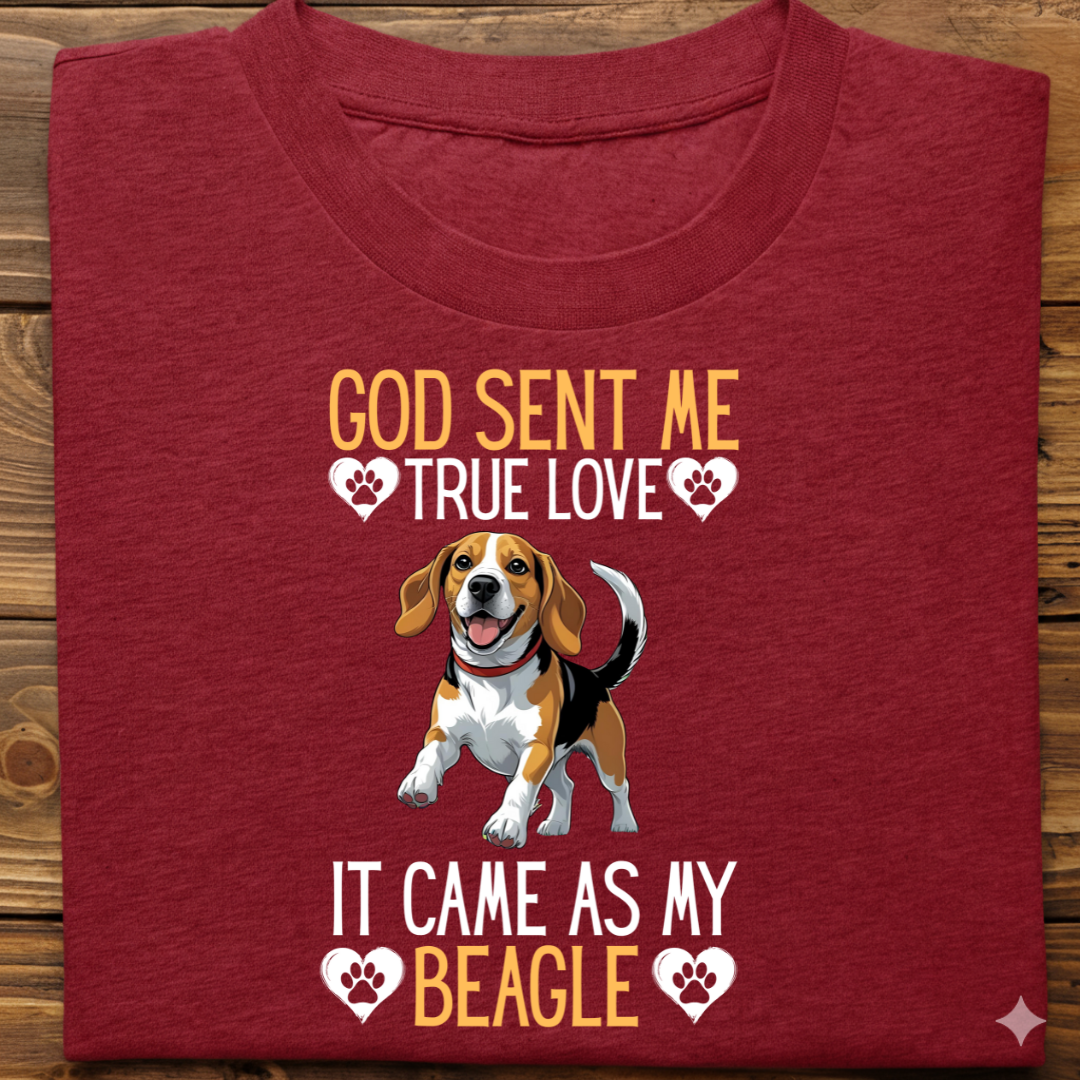 Beagle : God Sent Me Tshirt Unisex