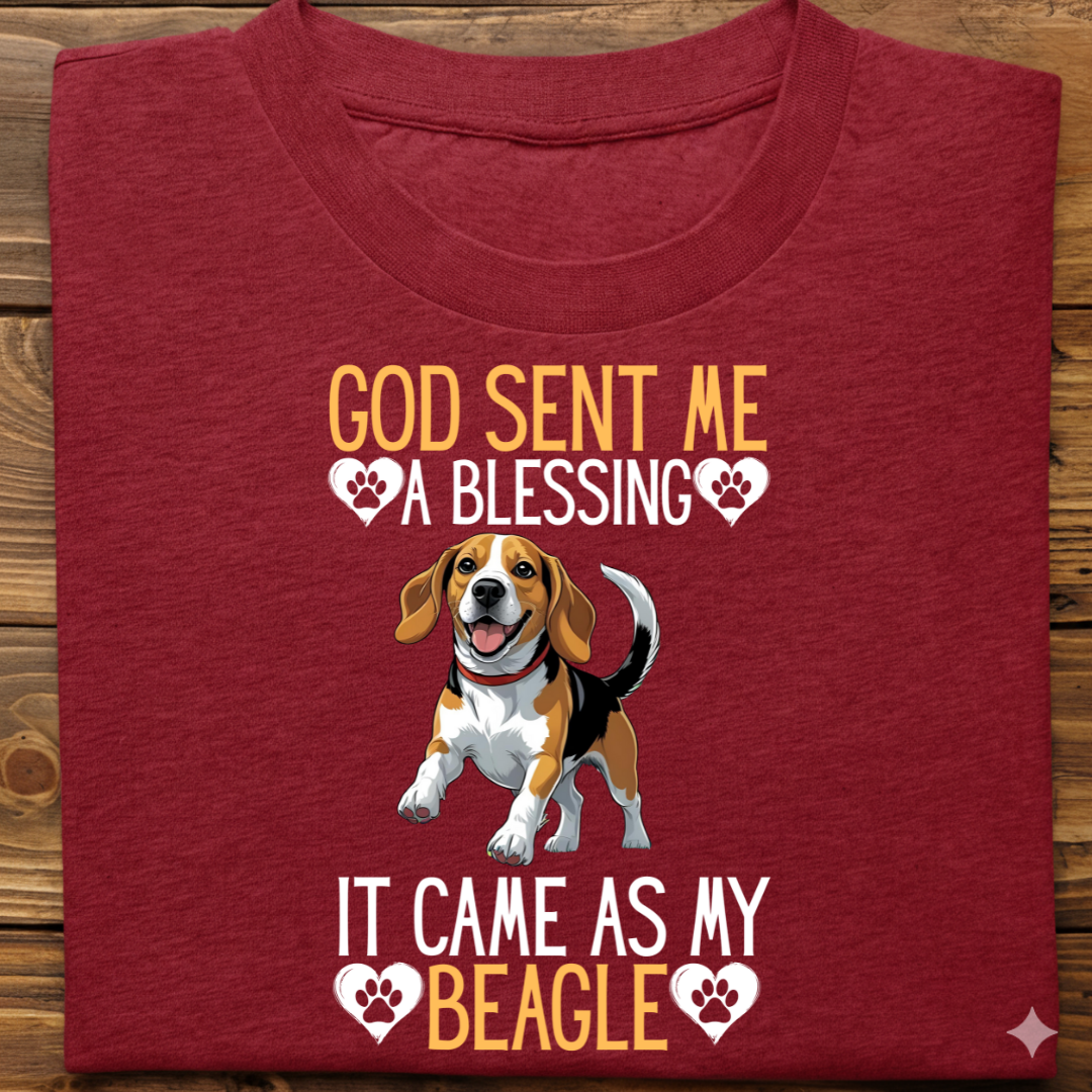 Beagle : God Sent Blessing Tshirt Unisex