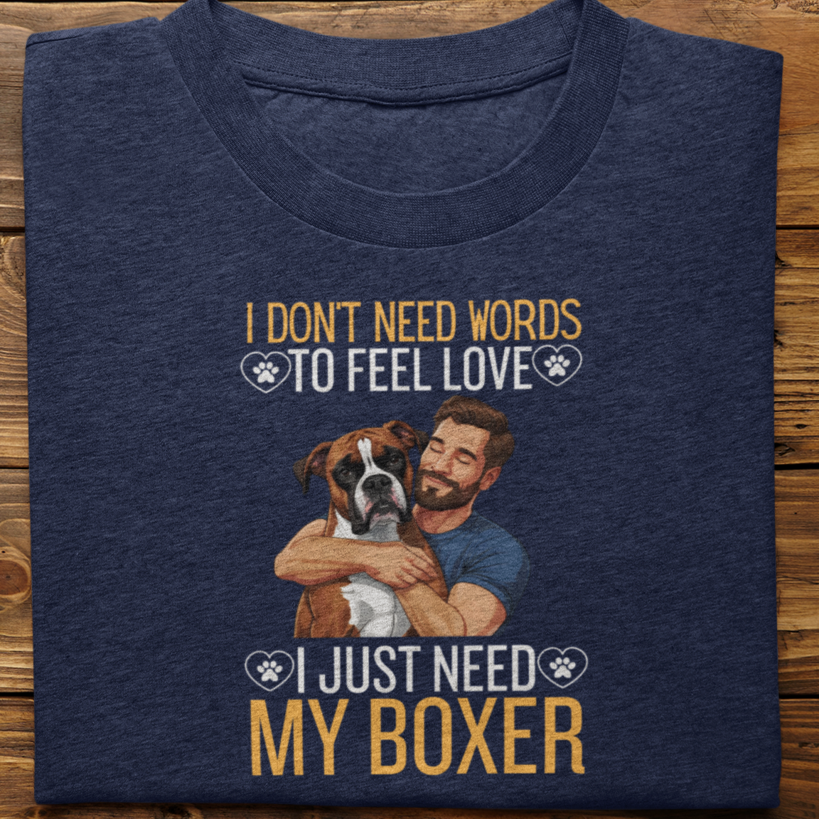 Boxer : I Don't Need Words Tshirt Unisex(He)