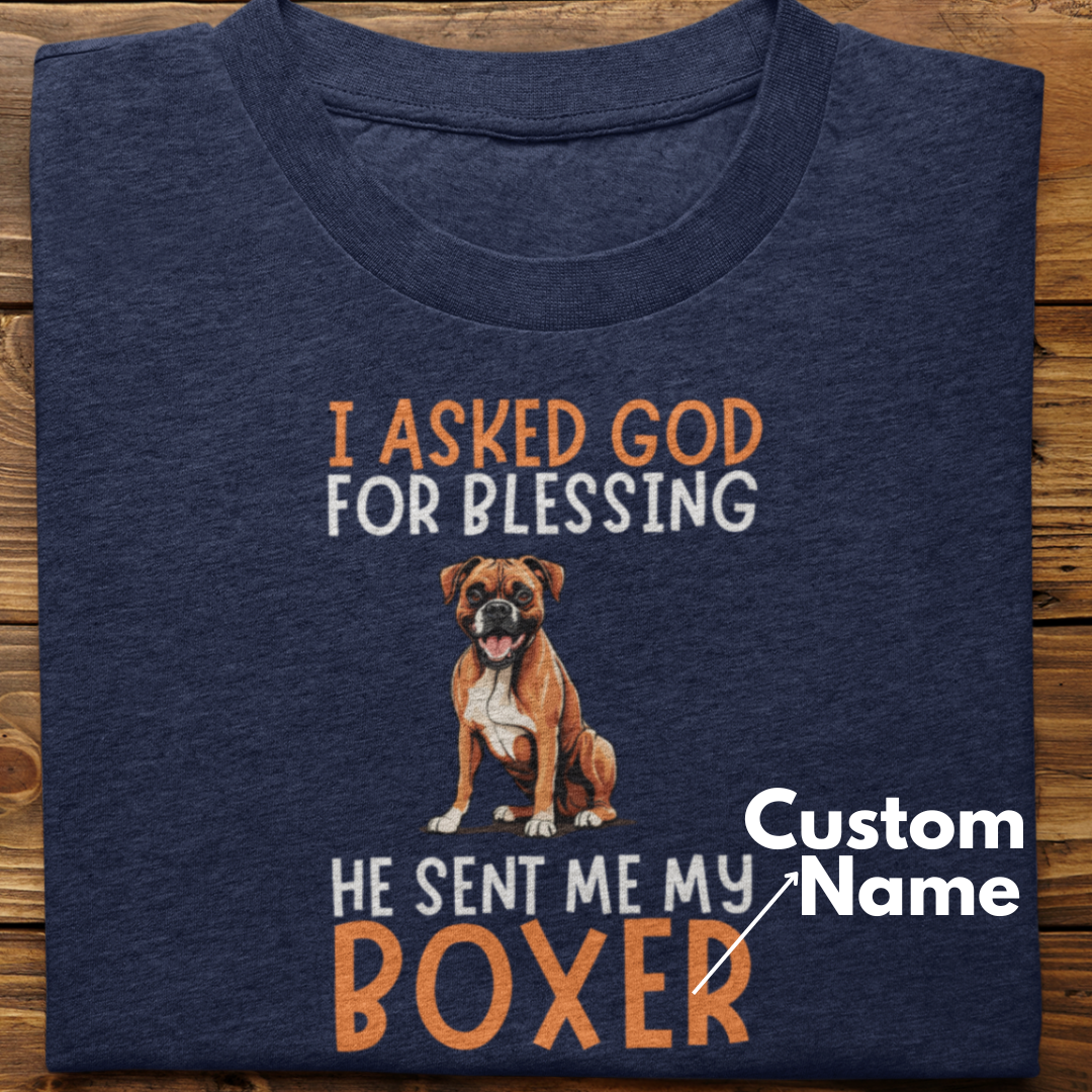Boxer :  I Asked God For Blessing Tshirt Unisex (Custom)