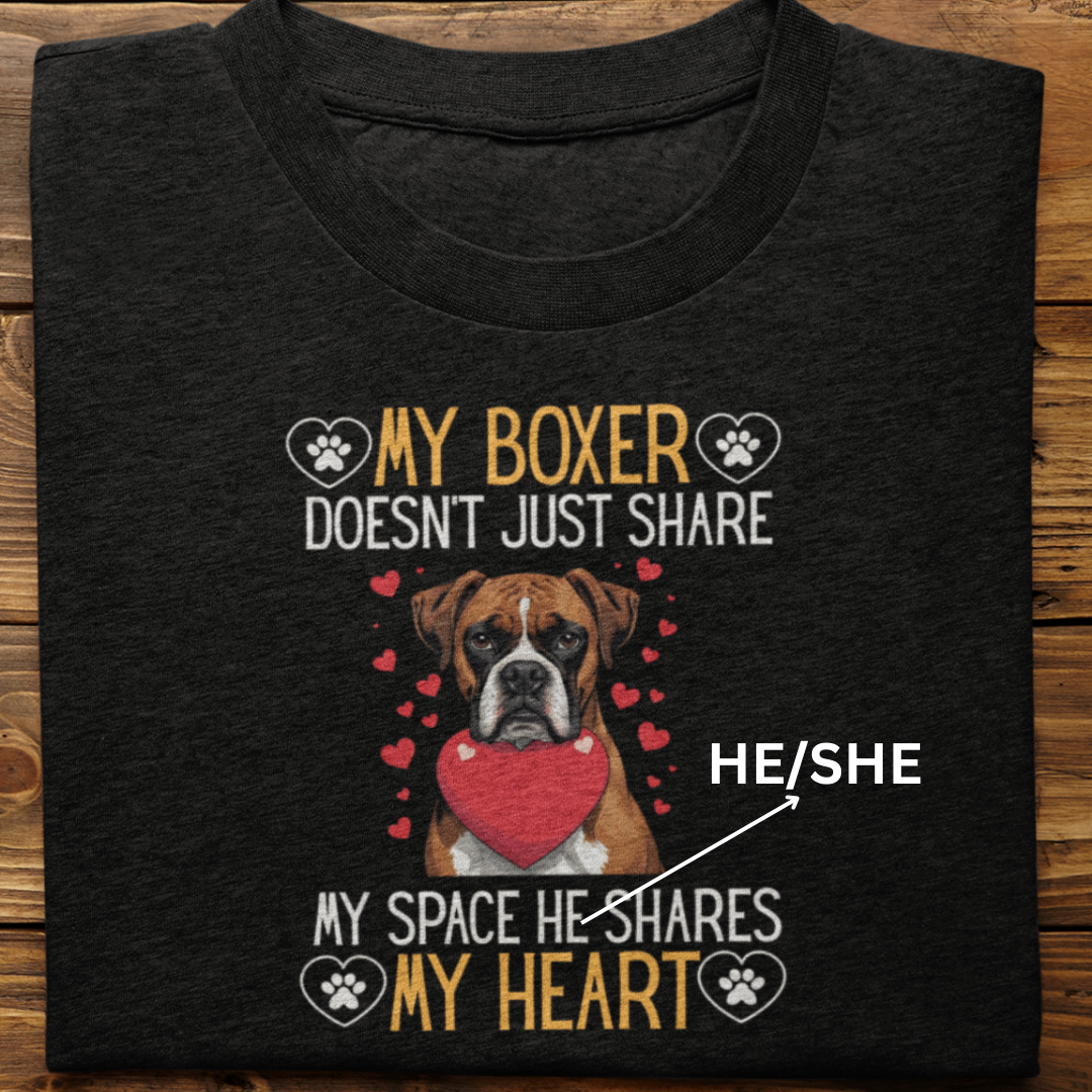 Boxer : Shares My Heart Tshirt Unisex